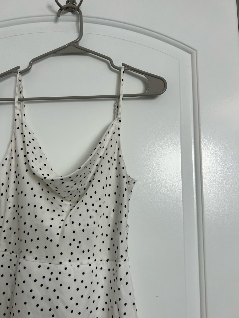 Lulu’s White Polka Dot Mini Dress size S 90s chic retro spring preppy graduation - Picture 5 of 15